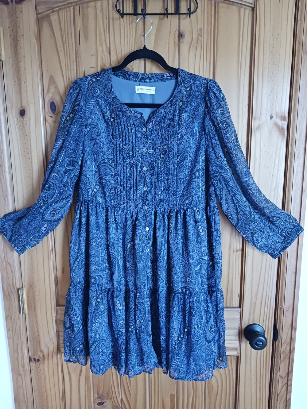 Lucky Brand - Paisley Tiered Button-Front Tunic Dress